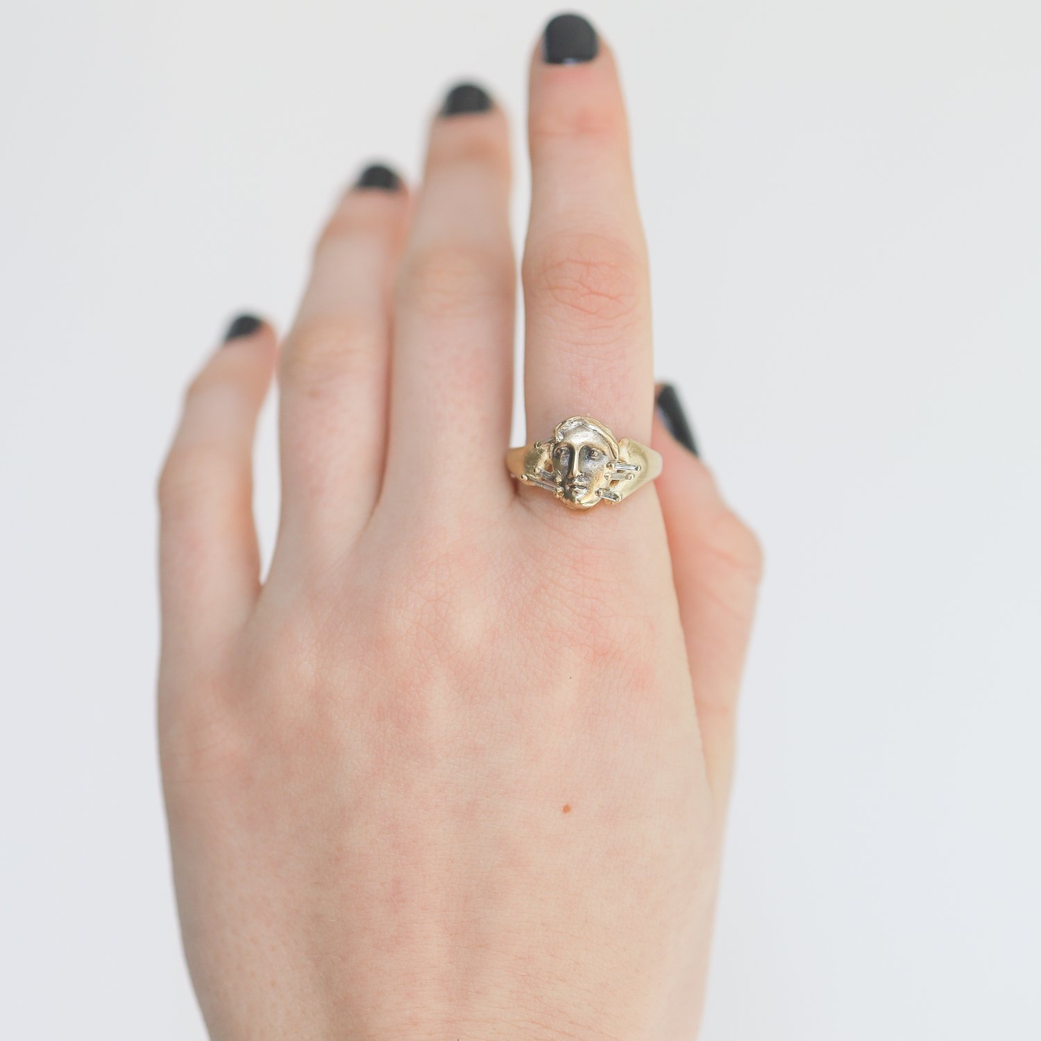 Atelier Narcé: Ring, Prophetess, Baguette Diamonds, 14K Gold, Size 6.5.