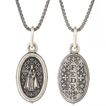 Erica Molinari: Charm, Oval, Mary Magdalene, Sterling Silver. "Faith"