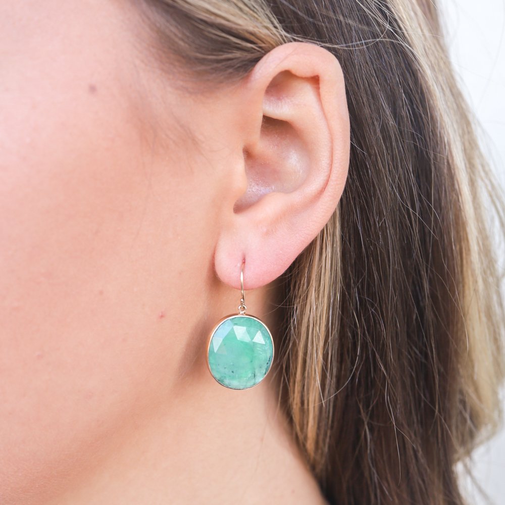 Jamie Joseph Trunk Show: Oval Rose Cut Emerald Earrings