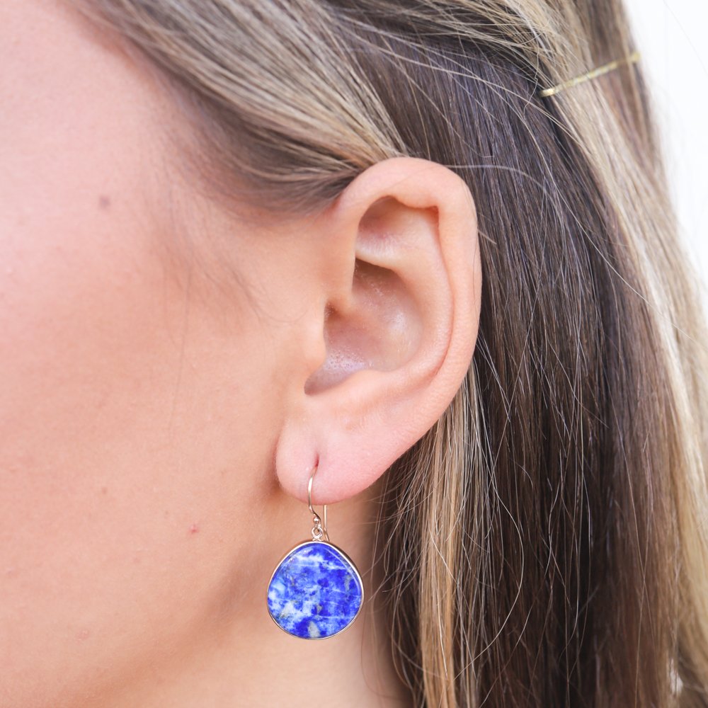 Jamie Joseph Trunk Show: Asymmetrical Smooth Lapis Earrings