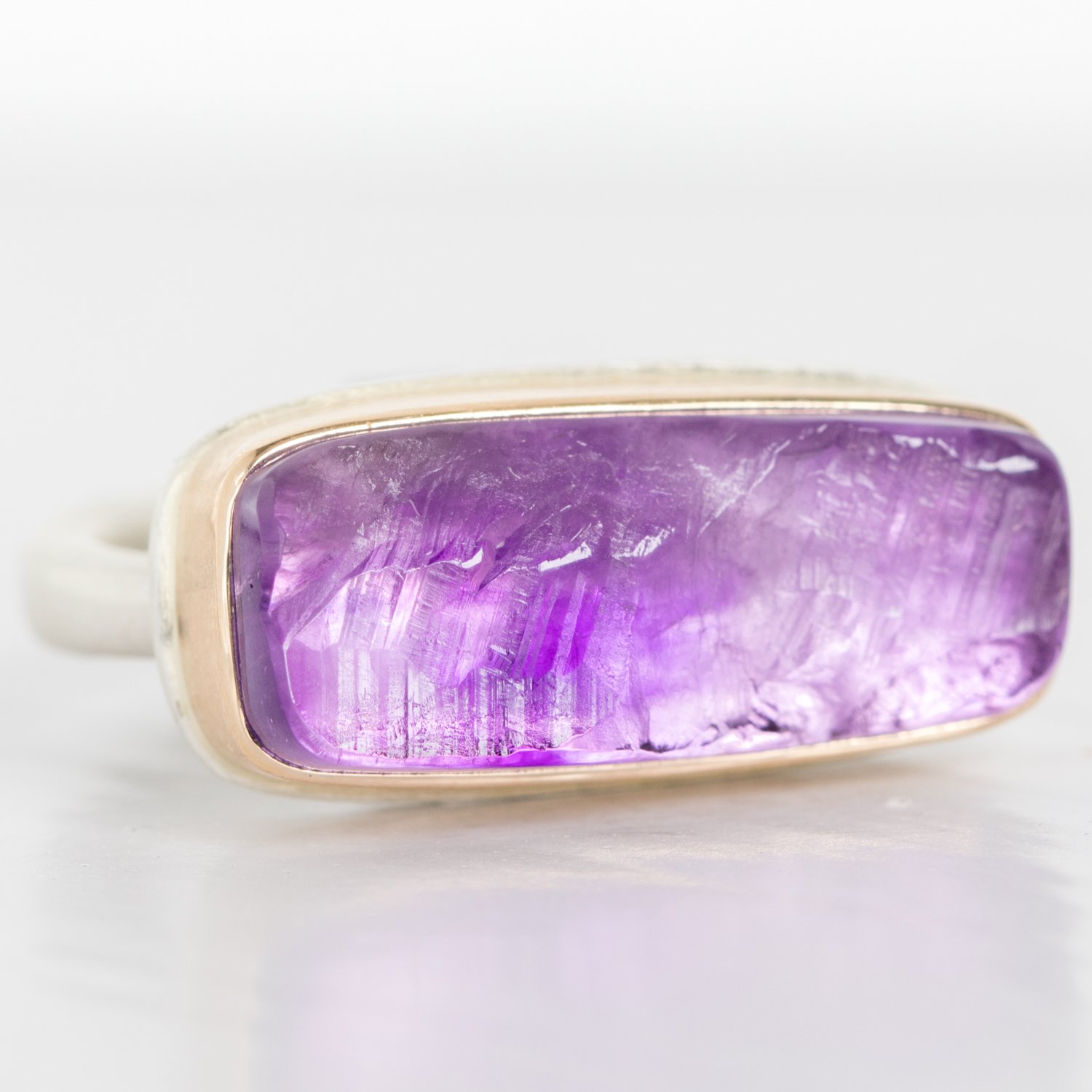 Jamie Joseph Trunk Show: Amethyst rectangular horizontal ring