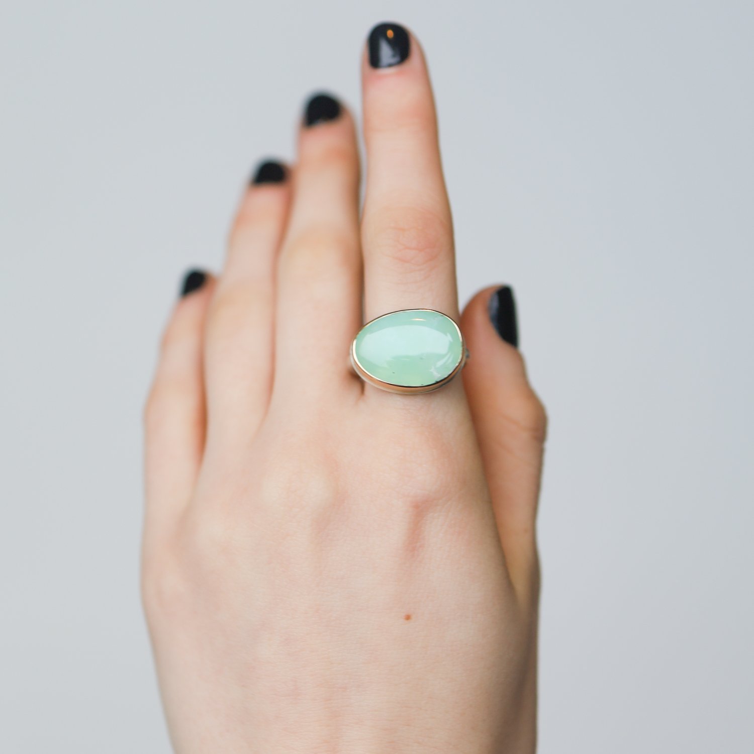 Jamie Joseph Trunk Show: Small Oval Chrysoprase Ring