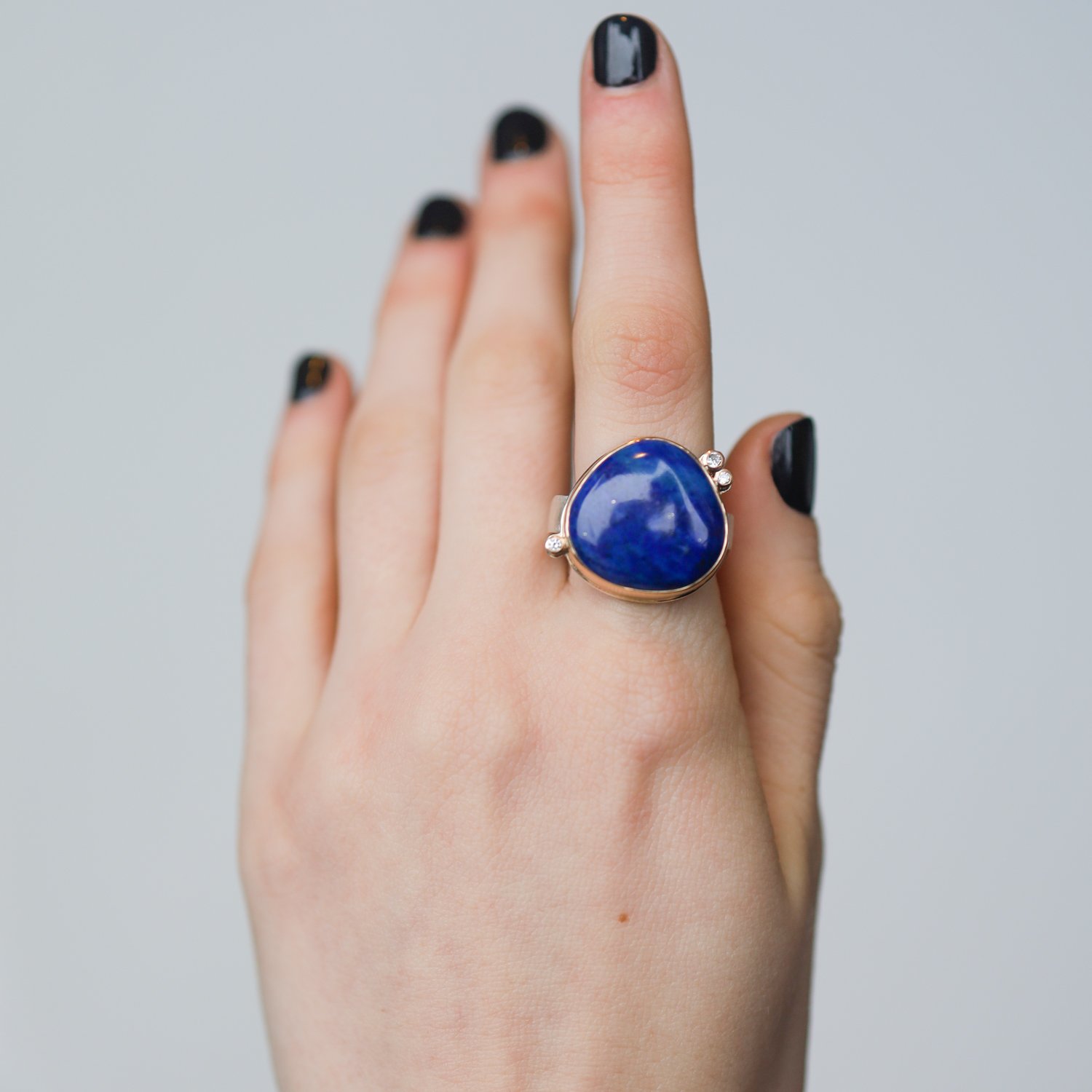 Jamie Joseph Trunk Show: Lapis Ring with Satellite Diamonds