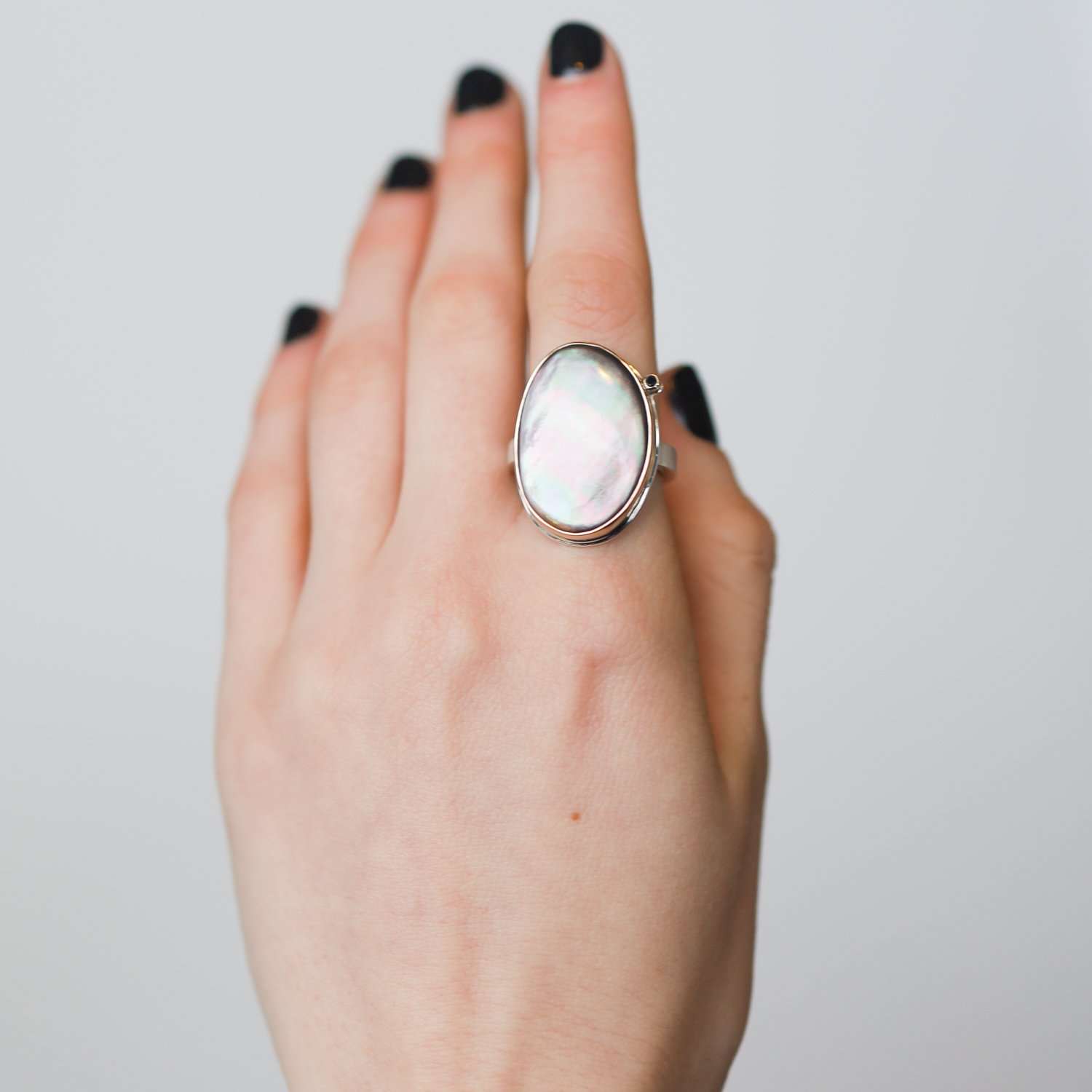 Jamie Joseph Trunk Show: Black mother of pearl ring