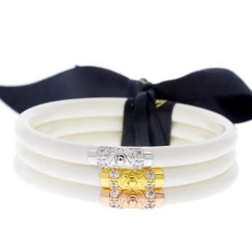 BuDhaGirl: Set of 3 All Weather bangles -Ivory three kings