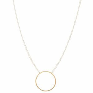 Jane Hollinger: Necklace, Coco, Sterling Silver, 14K Gold, 16" Chain.