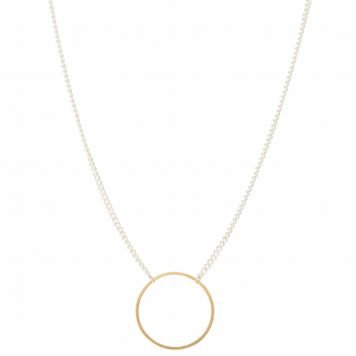 Jane Hollinger: Necklace, Coco, Sterling Silver, 14K Gold, 16" Chain.