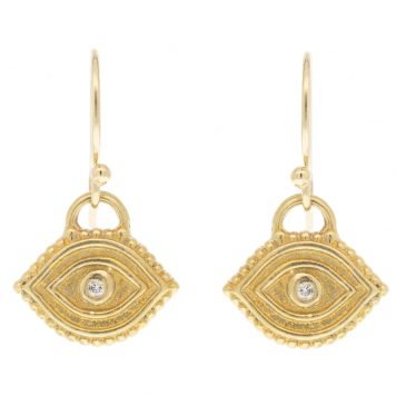 LuLu: Seva Earrings Diamond yellow bronze and goldfill