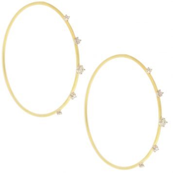 gold hoop earrings with diamonds by jewelry designer ILA