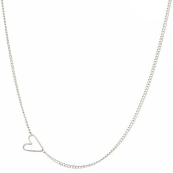 Jane Hollinger: Necklace, Teenie Tiny Heart, Sterling Silver, 16" Chain.
