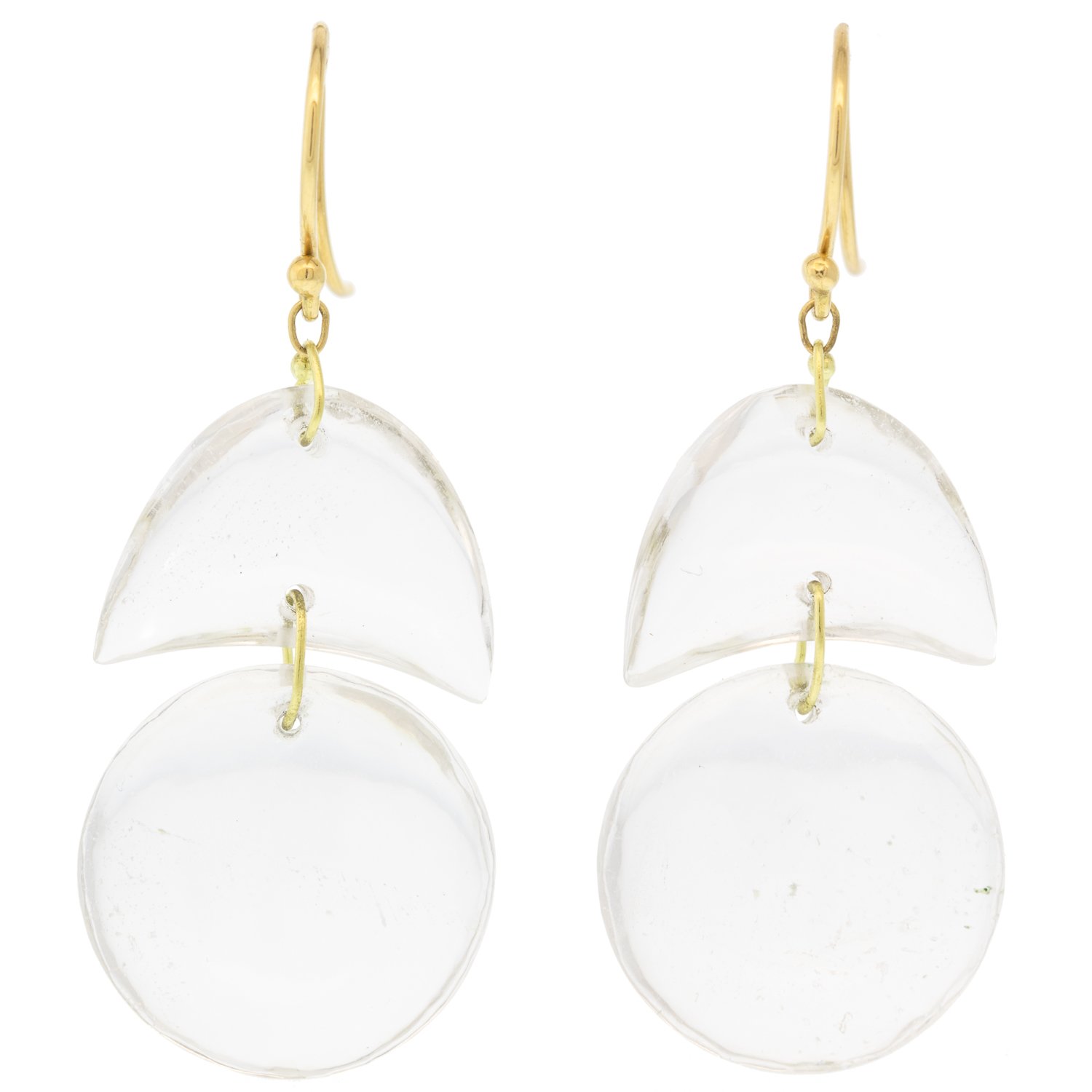 Ten Thousand Things: Earrings, Tiny Arps Crystal, 18K Gold