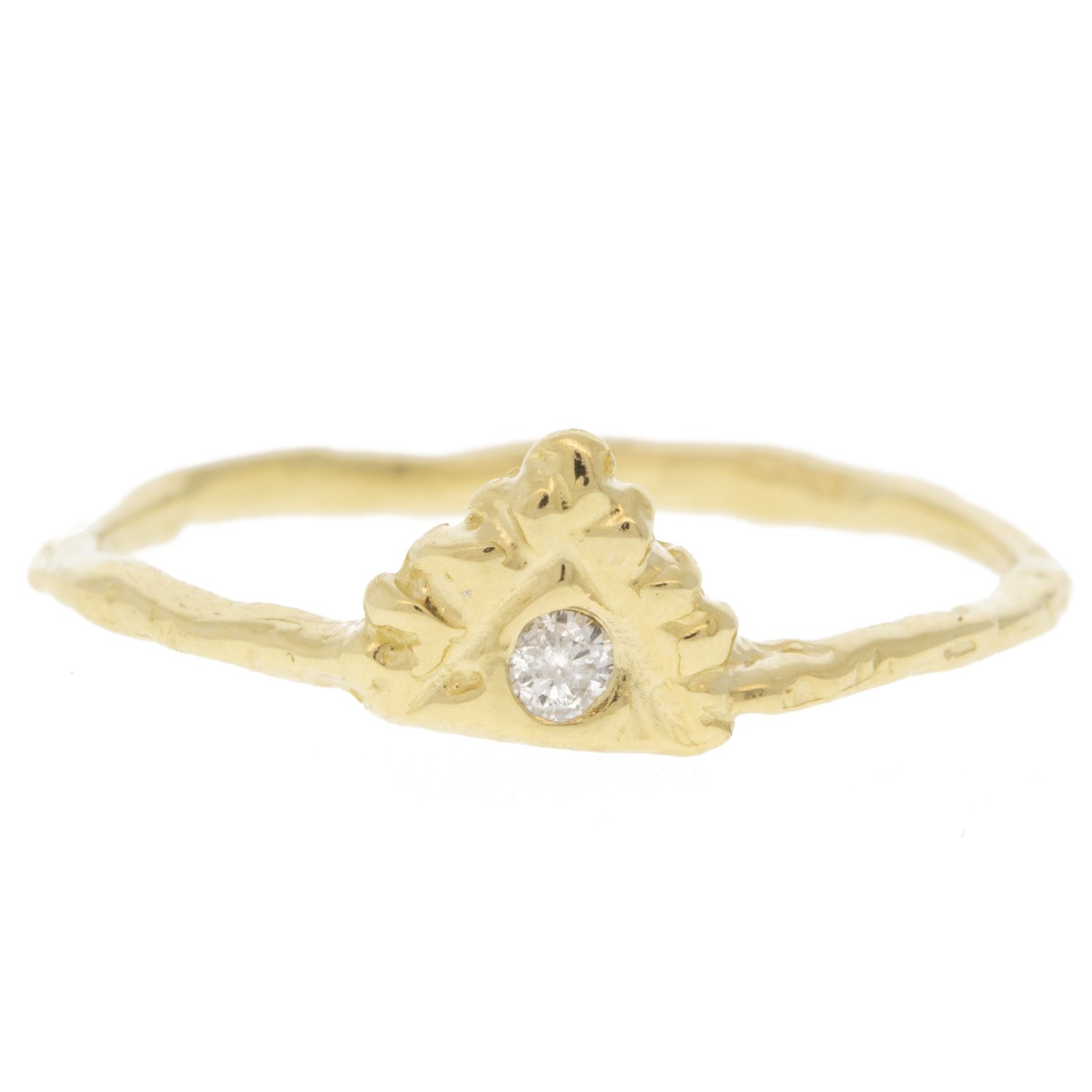 Communion by Joy: Ring, Pyramid Light, Diamond, 14K yellow gold, Size 6