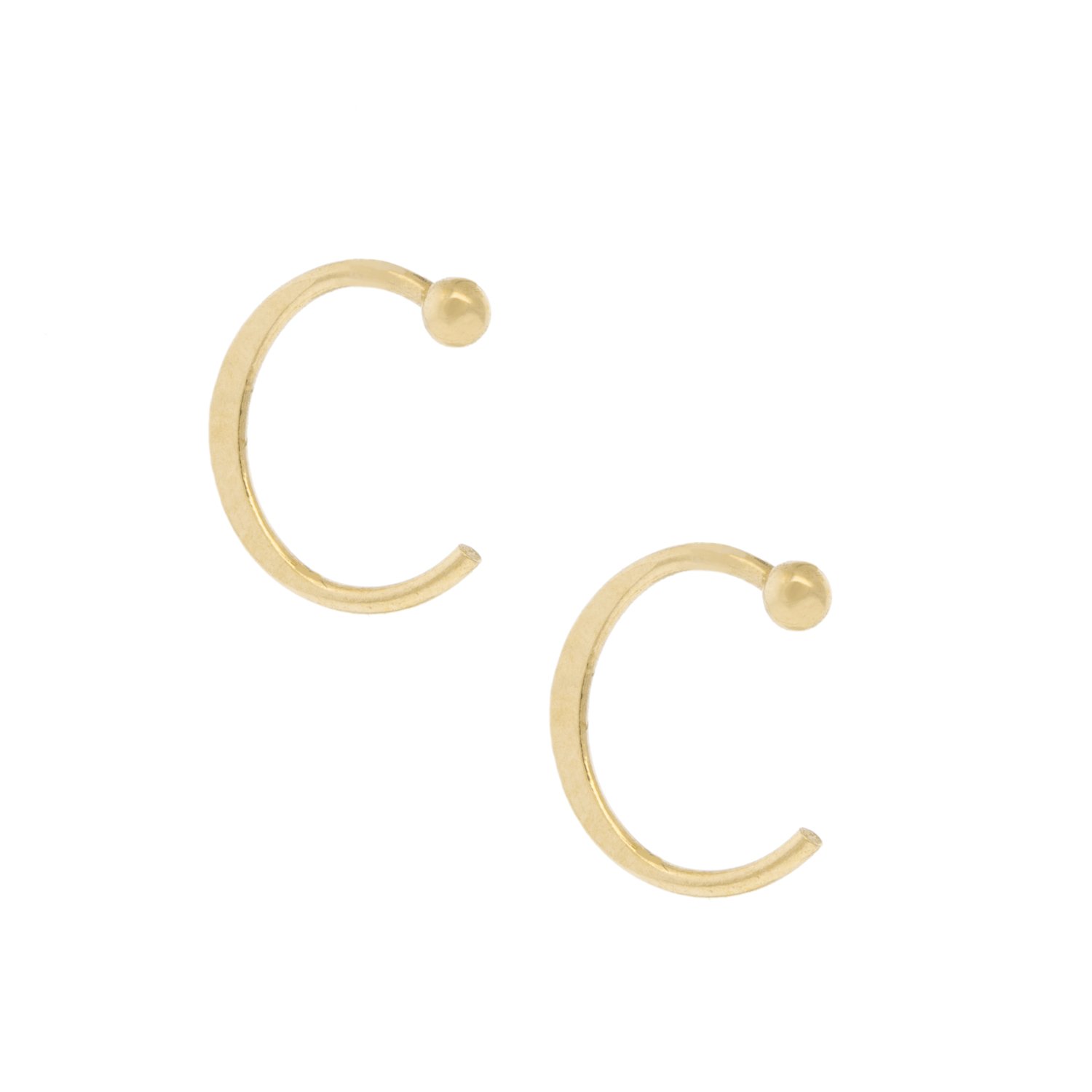 Melissa Joy Manning: 14K YG Small hugger Hoops