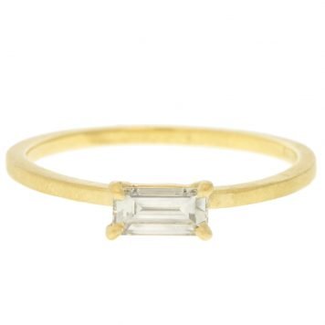 Dawes Design: Ring, Baguette Diamond, Diamond baguette .37ct, 18K gold, size 7