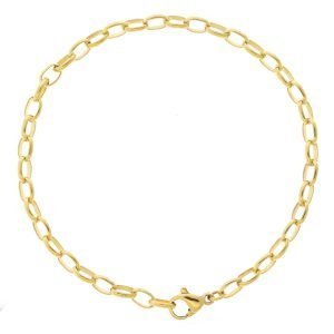 Tai: Bracelet,Gold plated steel small round link chain