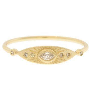 Celine Daoust: Ring, Marquise Diamonds Eye, Diamonds, 5/32 at the widest point, 14K gold,