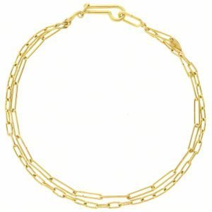 Tura Sugden: 18k yellow gold Silk double link Bracelet