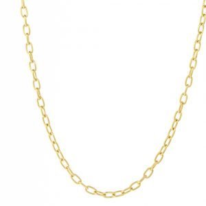 Erica Molinari: 14K Gold Light Slim Paperclip Chain
