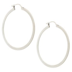 Jane Diaz: Extra large silver hoop