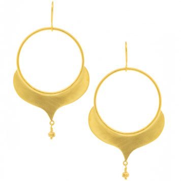 Jane Diaz: Flat Alhambra hoop, Gold plate