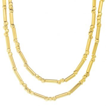 Robindira Unsworth: Necklace, 14K gold vermeil,sterling silver,ALL GOLD,32"