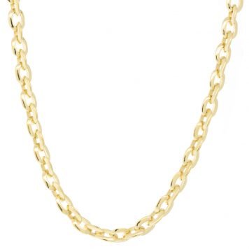 Lizzie Mandler: Knife Edge Extra Small Link Choker Necklace, 18K gold, Measures 18" in length