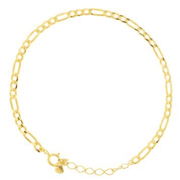 Tai: Gold vermeil cut mix sized link chain bracelet