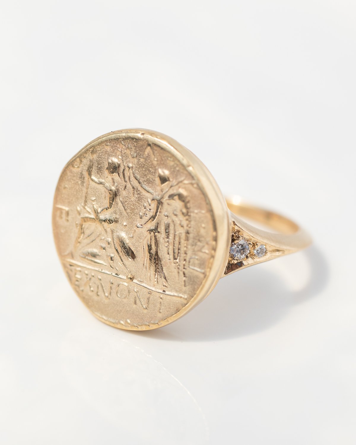 The Beloved Artifact Ring in 14k yellow gold by jewelry designer Robin Haley