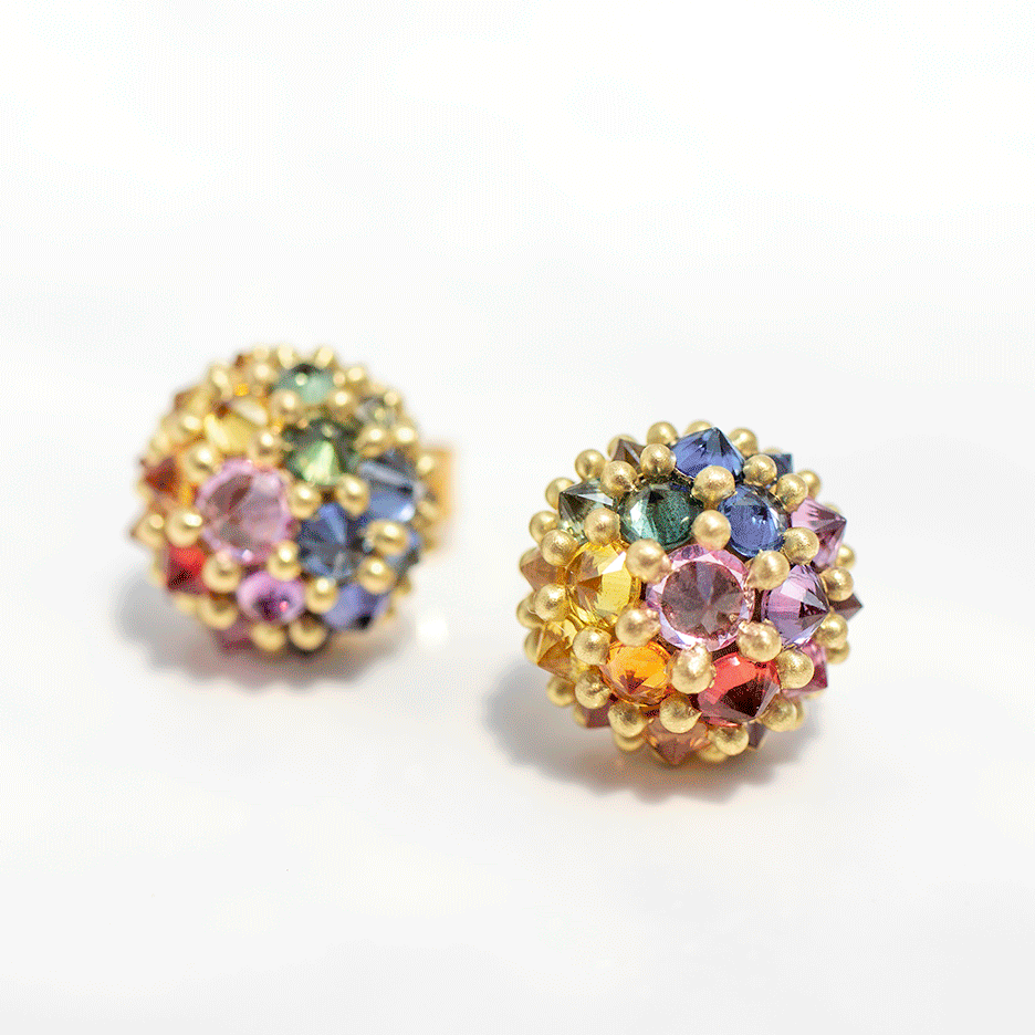 Artisan rainbow necklaces, earrings, rings, and bracelets by jewelry designers like Jamie Joseph, Polly Wales, Margaret Solow, Abacus Row, and Sweet Pea
