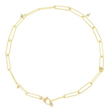 Lene Vibe: Bracelet, 18K gold, Diamond beads, 7 1/2"