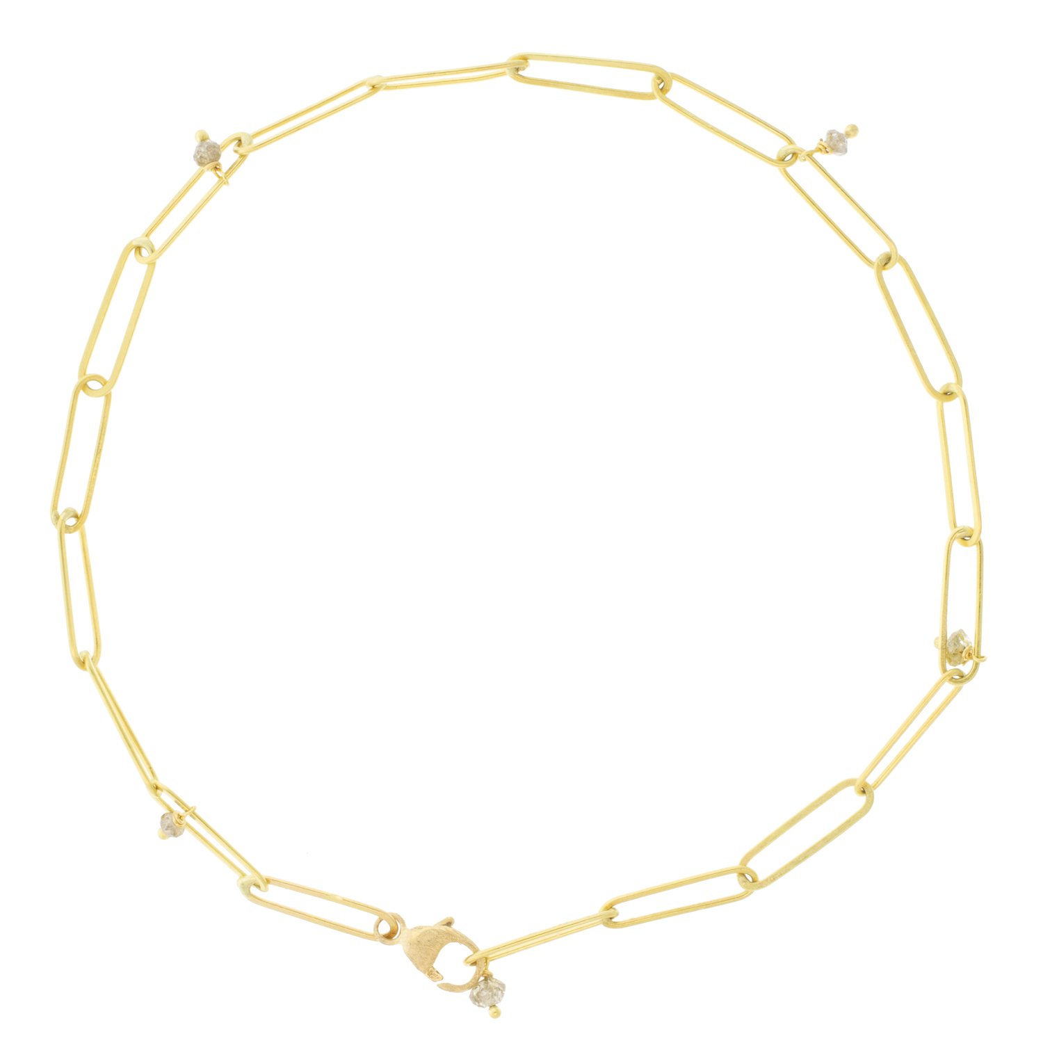 Lene Vibe: Bracelet, 18K gold, Diamond beads, 7 1/2"