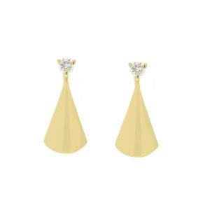 Kaylin Hertel: Diamond ray studs 14K gold, diamond