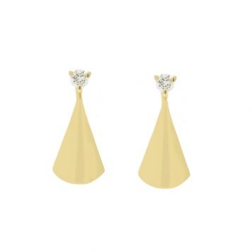 Kaylin Hertel: Diamond ray studs 14K gold, diamond