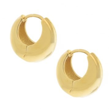Tai: Gold Graduated Gold Huggies, 9/16 in diameter, 1/4 in width