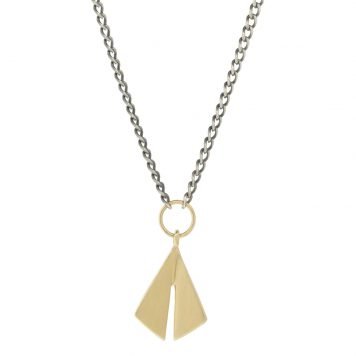 Kaylin Hertel: 14K yellow gold and SS dart necklace