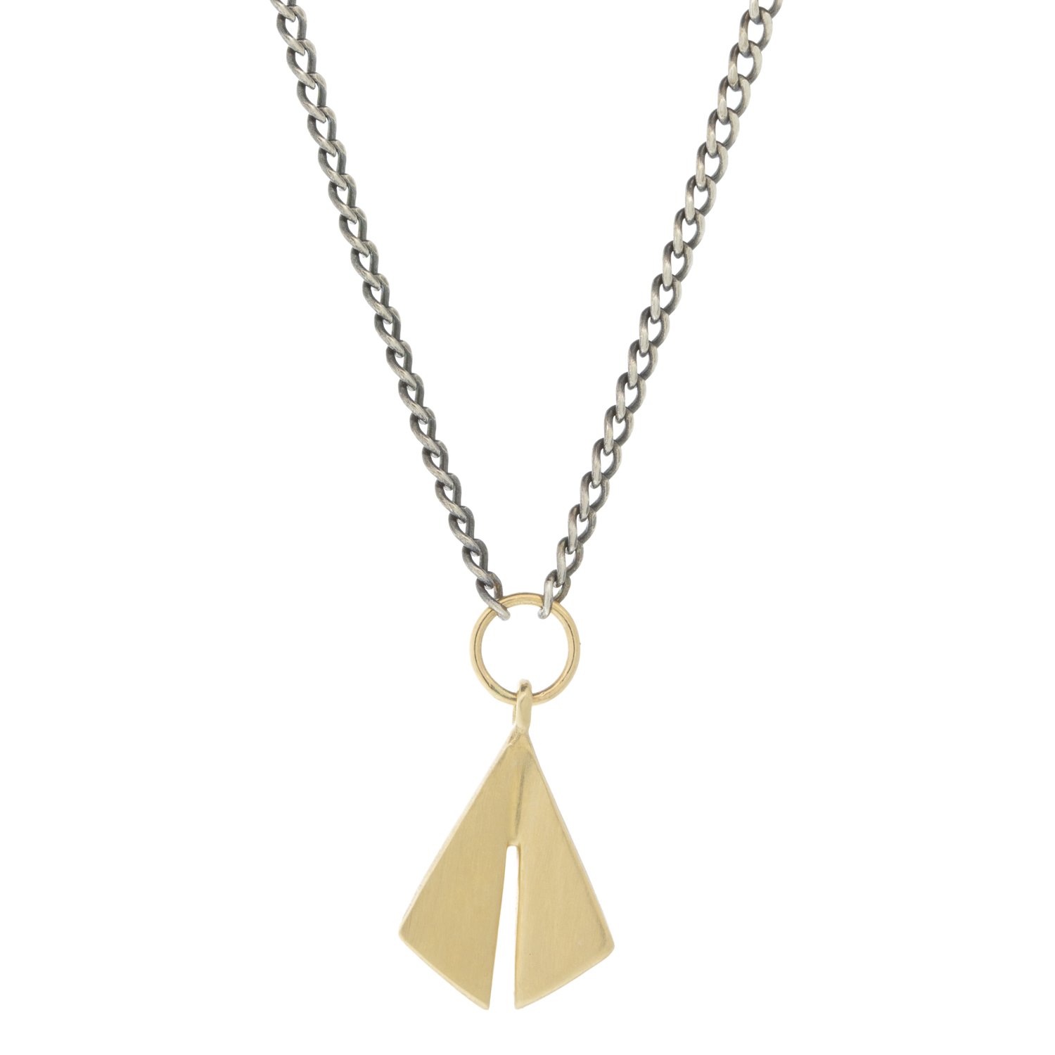 Kaylin Hertel: 14K yellow gold and SS dart necklace