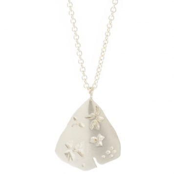 Kaylin Hertel: Large Petal Pendant Sterling Silver Necklace