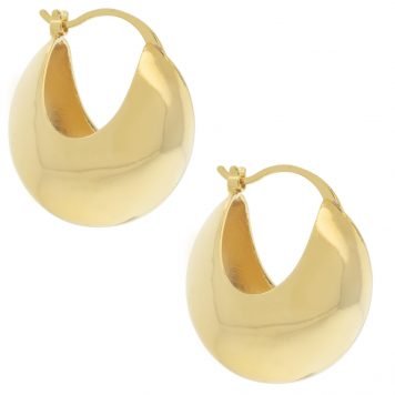 Tai: Dome Huggie Earrings, 15/16 x 13/16, 1/2 in width