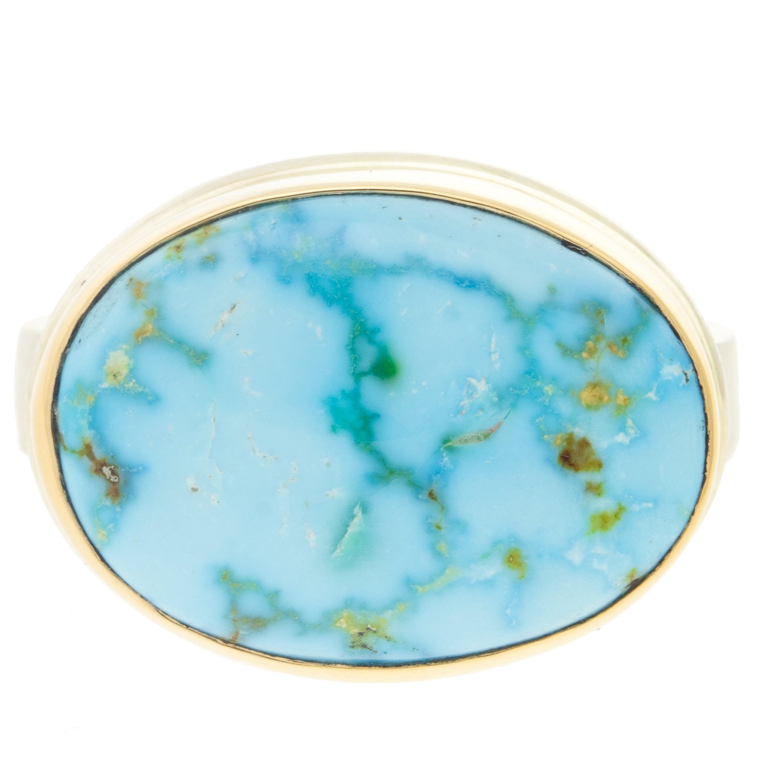 gold and silver ring with turquoise by jewelry designer Jamie Joseph