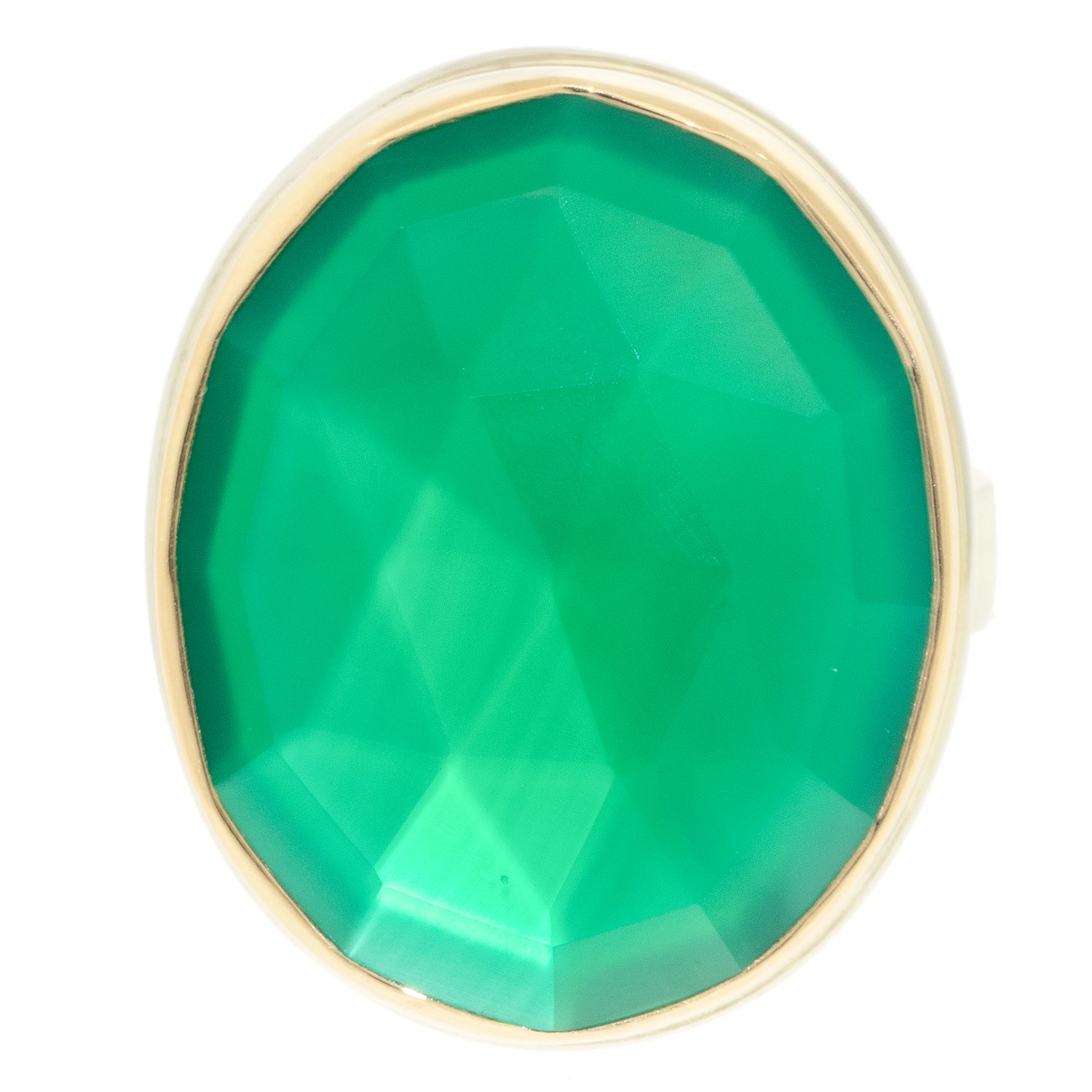 gold and silver ring with green onyx by jewelry designer Jamie Joseph