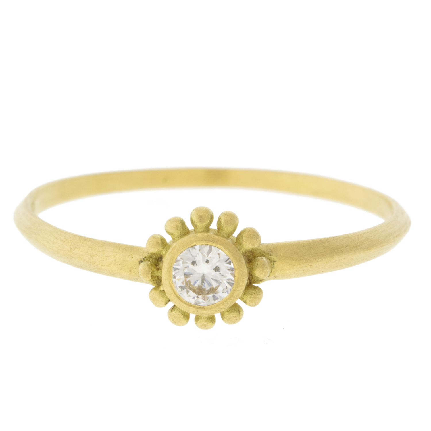 Marian Maurer :Ring,Palace,3 mm Diamond ,18k Yellow Gold,Size 6