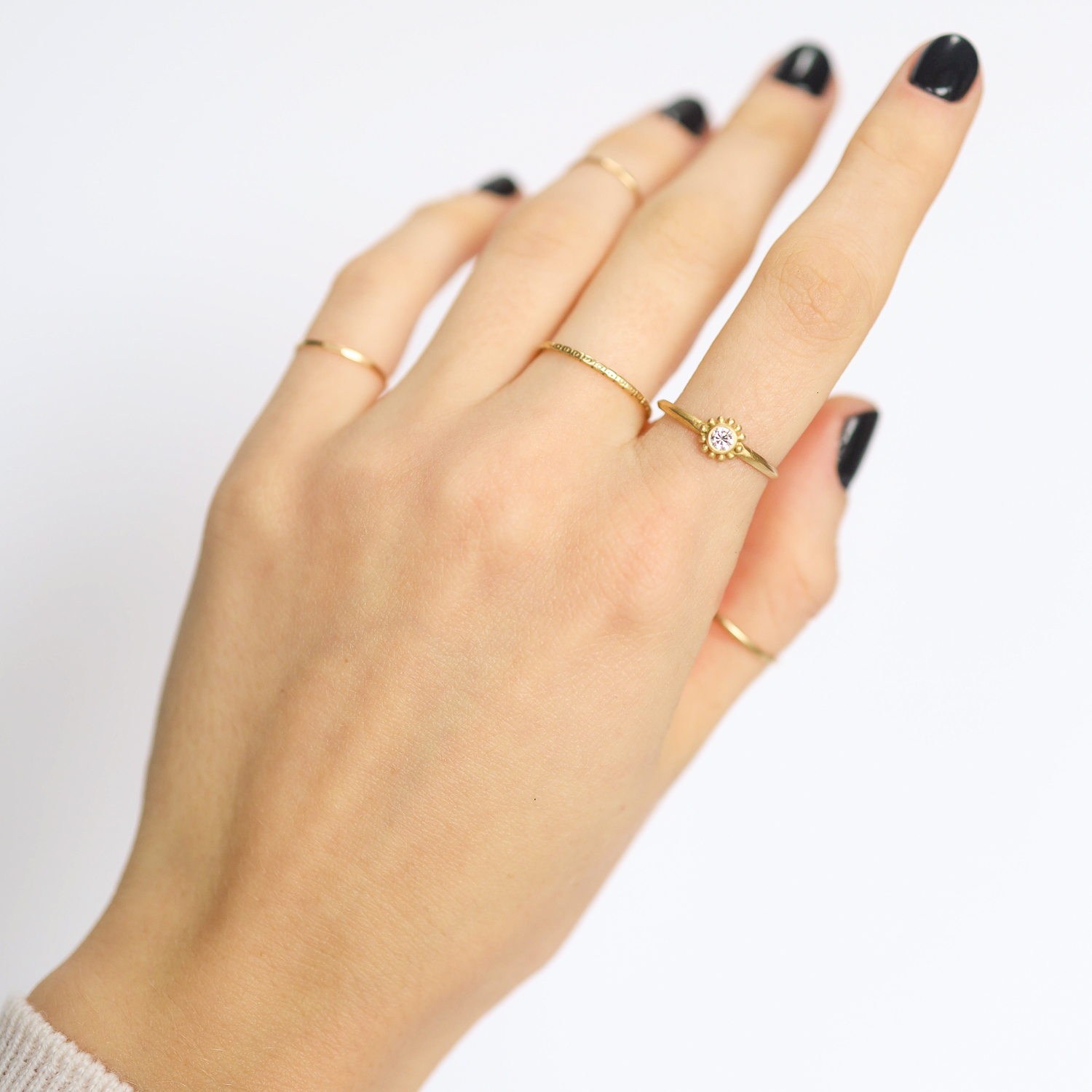 Marian Maurer :Ring,Palace,3 mm Diamond ,18k Yellow Gold,Size 6