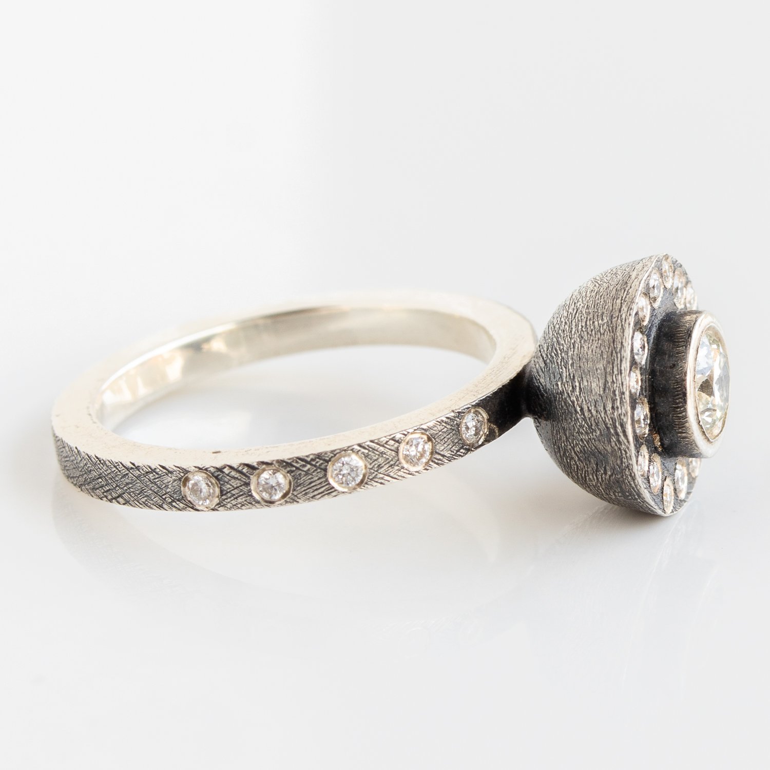 Rene Escobar Trunk Show: Ring,LILY, Sterling silver,& White Diamond .35TCW