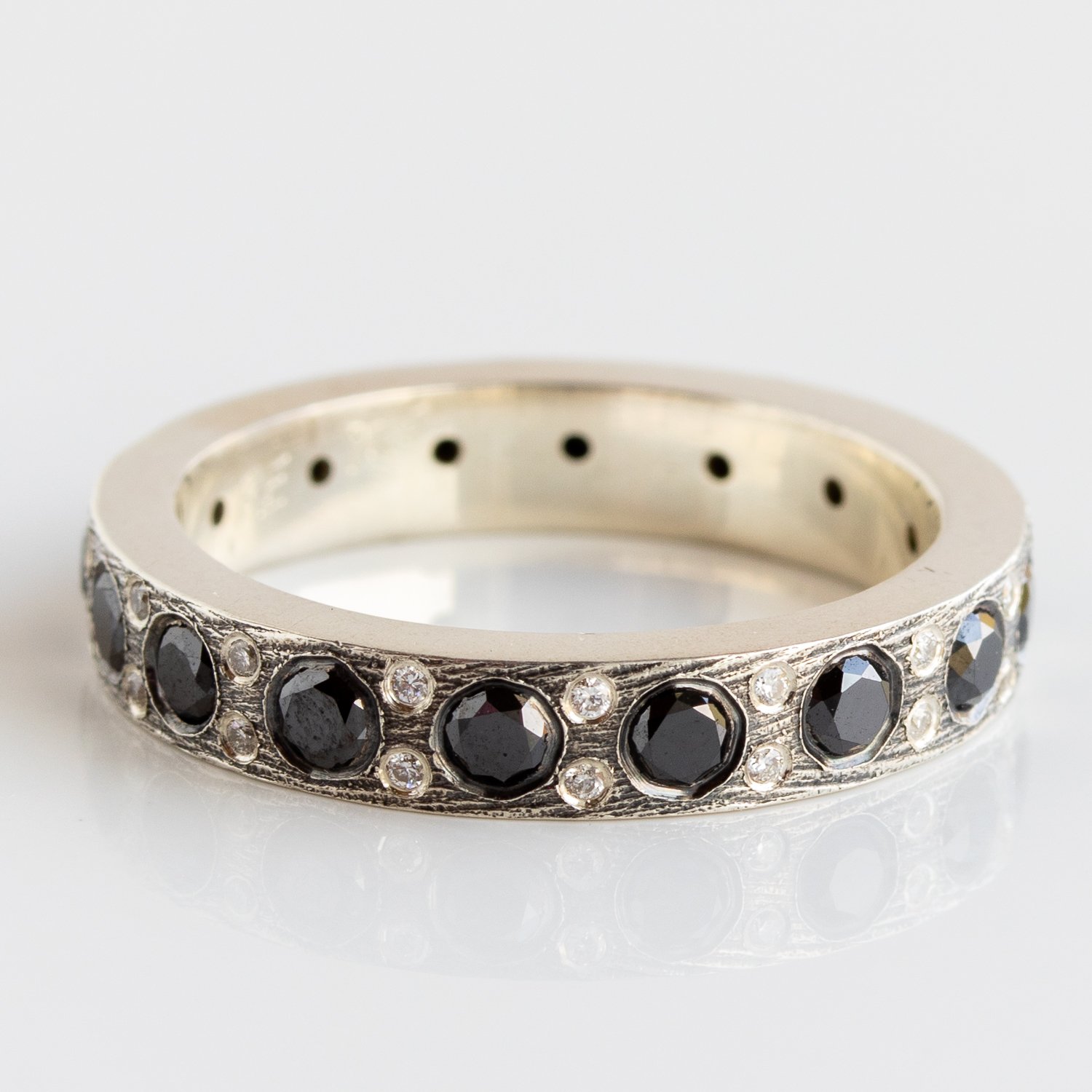 Rene Escobar Trunk Show: Ring,STELLA, Sterling silver, Black & White Diamonds