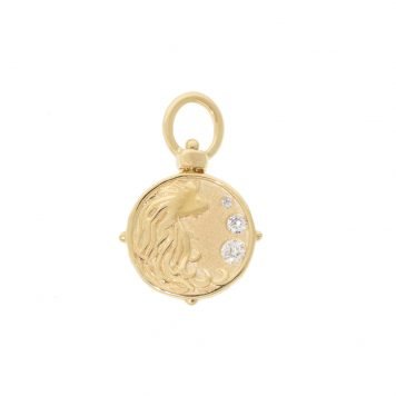 Three Stories Jewelry:SINGLE  Sea Goddess Top Switch Charm, Diamonds, 14k yellow gold