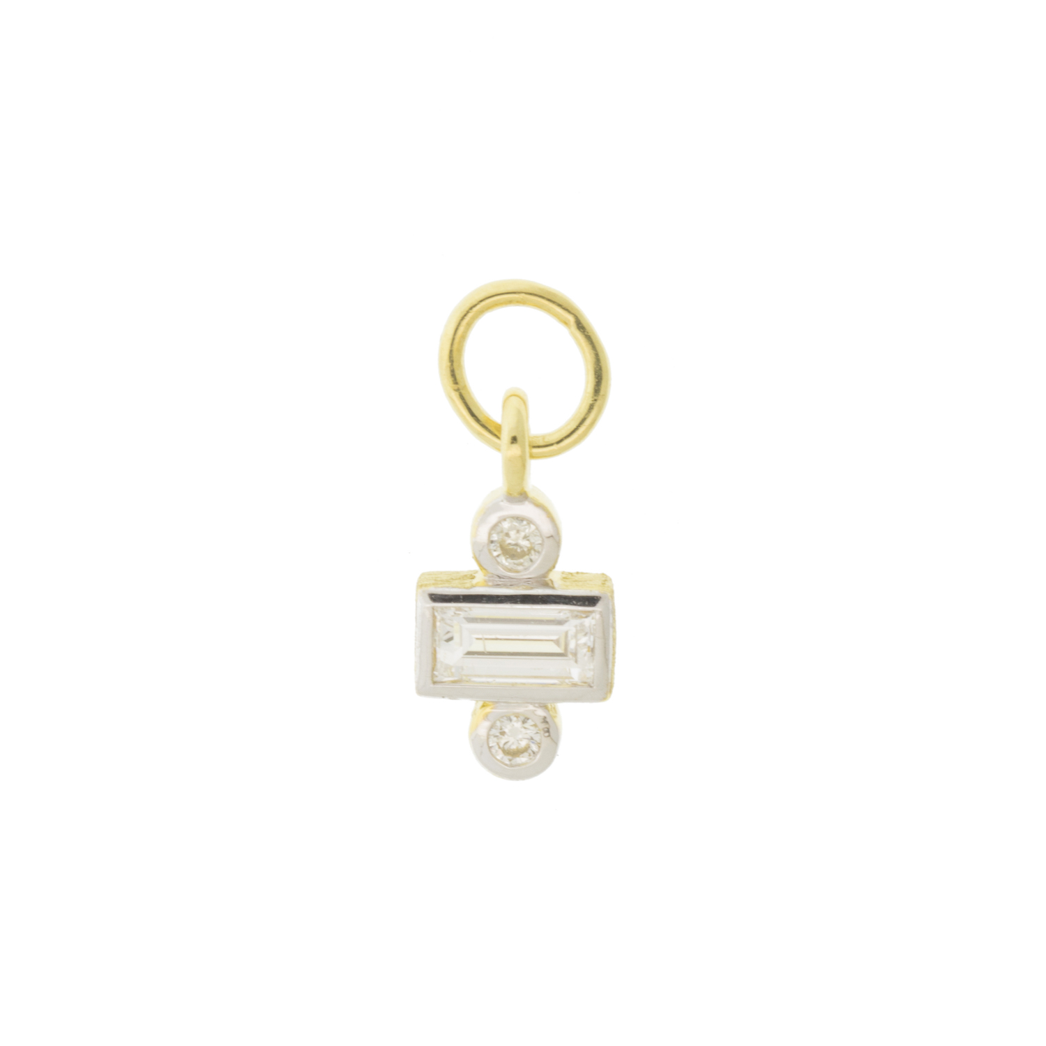 Jude Frances: Charm, Petite, 18K yellow gold, PK diamond, White Diamond