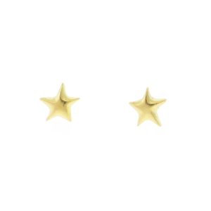 Diana Mitchell: Earrings, tiny star studs 18K gold, Measure 1/8 x 1/8
