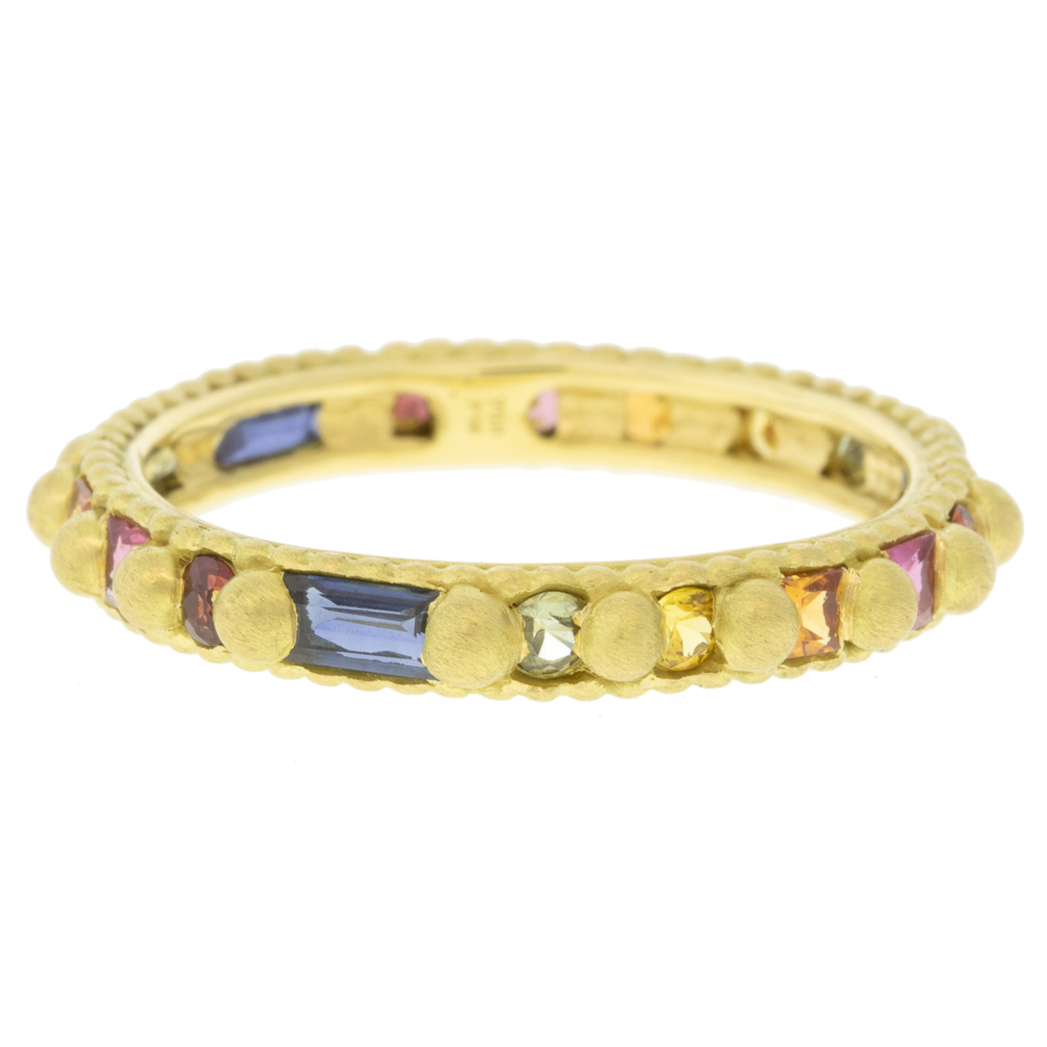 Polly Wales: Ramona ring,Harlequin Sapphires,18k Yellow gold,size 6.5