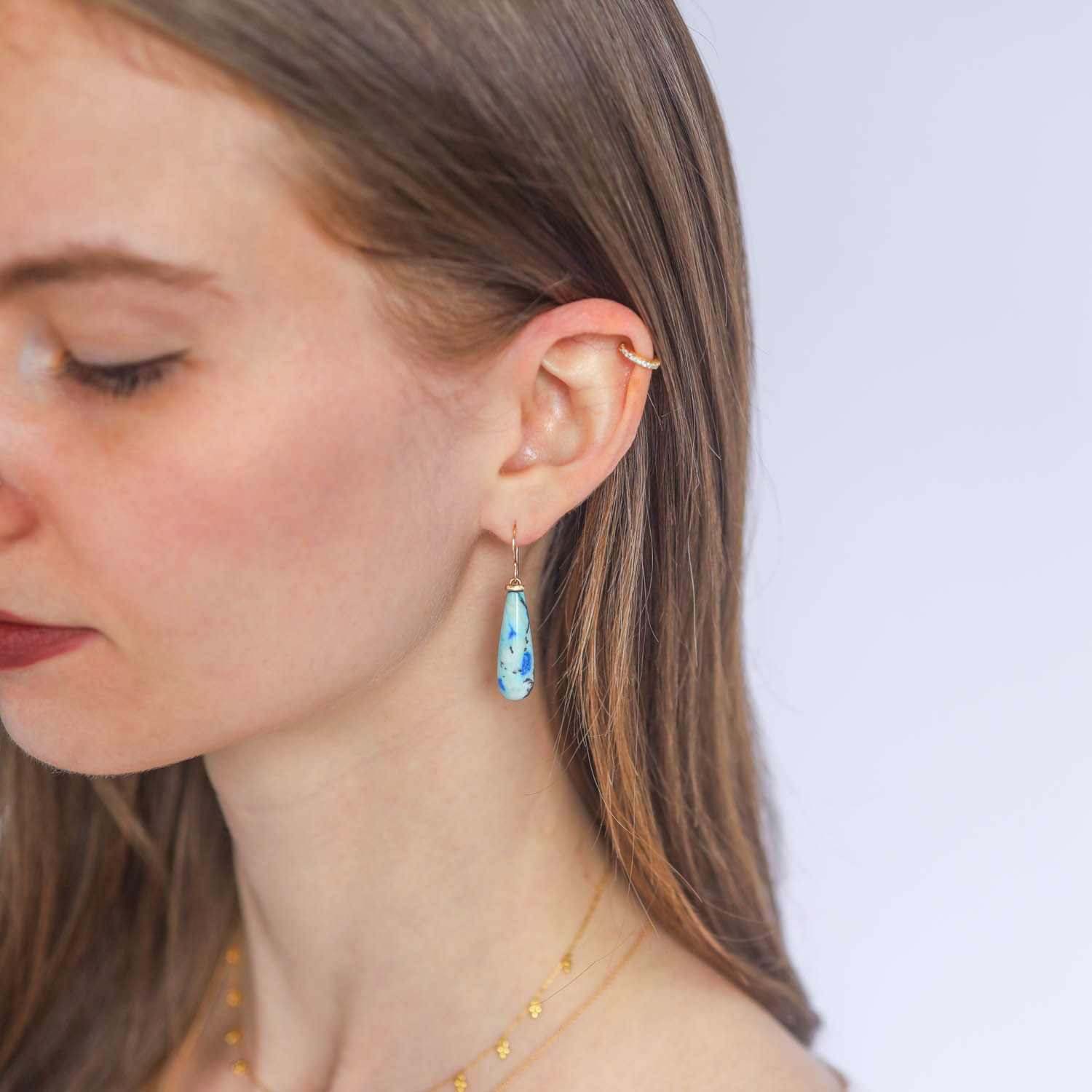 Jamie Joseph Trunk Show: Azurite Chrysocolla Bottles Earrings