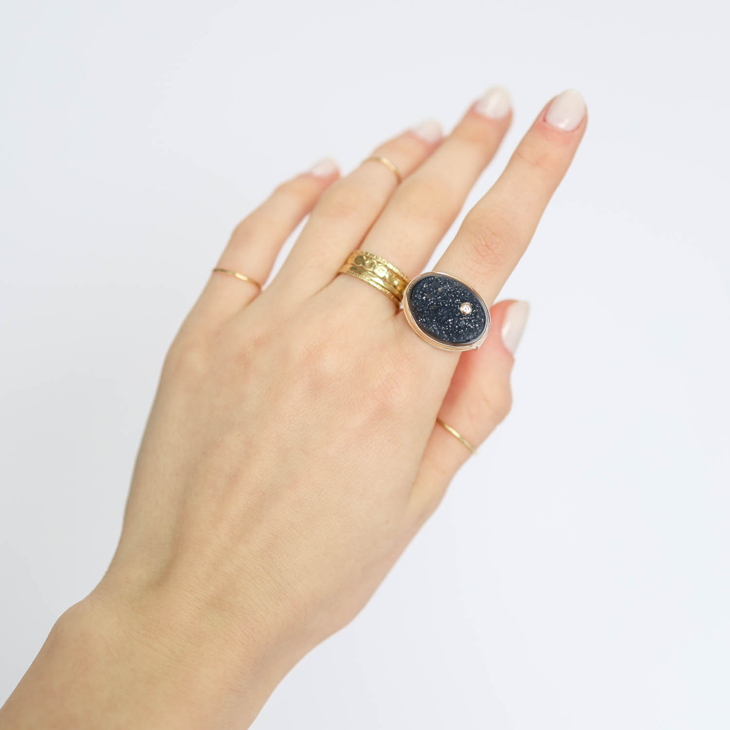 Jamie Joseph Trunk Show: Ring 153,Brazilian Black Drusy